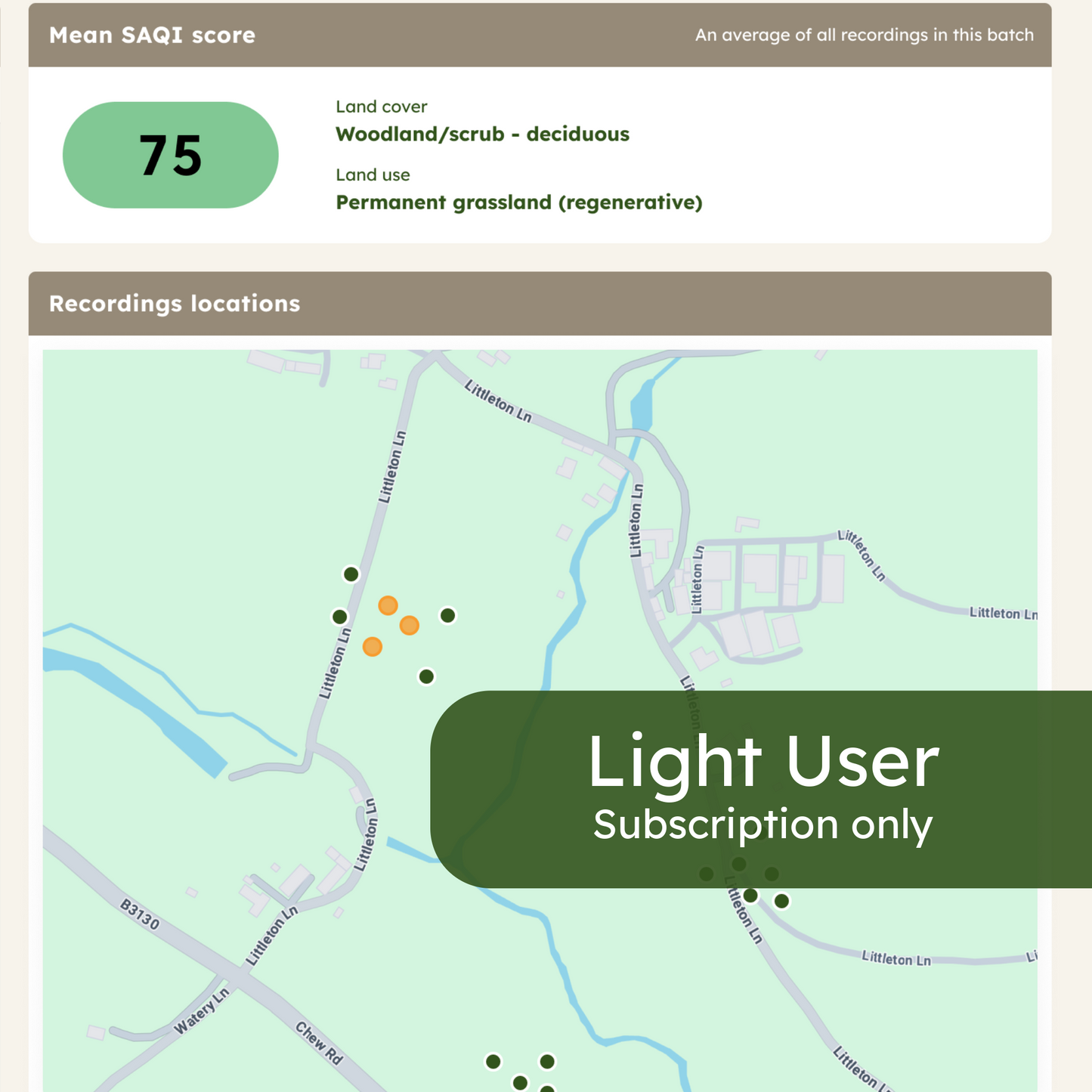 Light User: 12 month Soil Acoustics Data Analysis Subscription Only